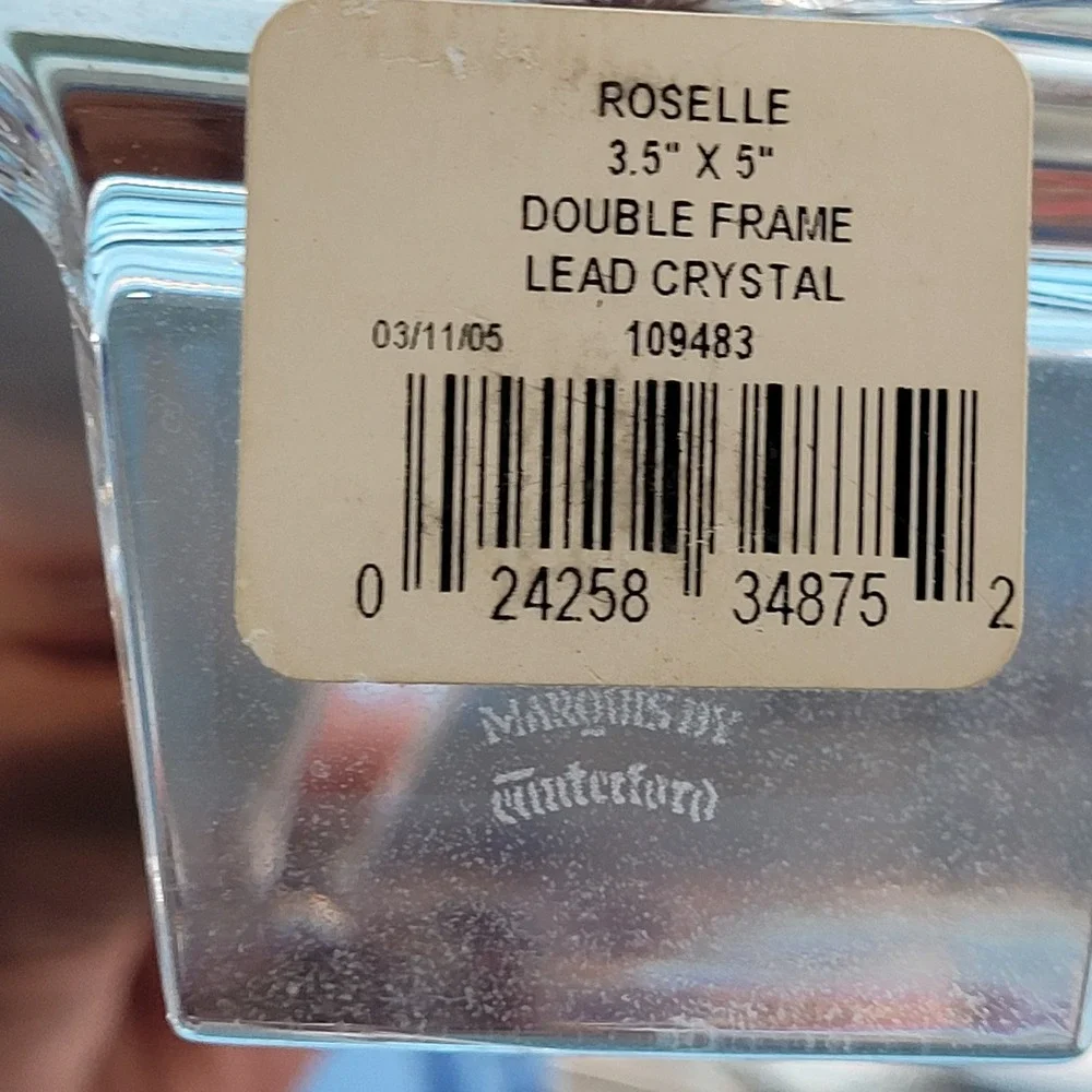 Marquis by Waterford Roselle Double Picture Frame Unisex OS Clear Crystal Decor